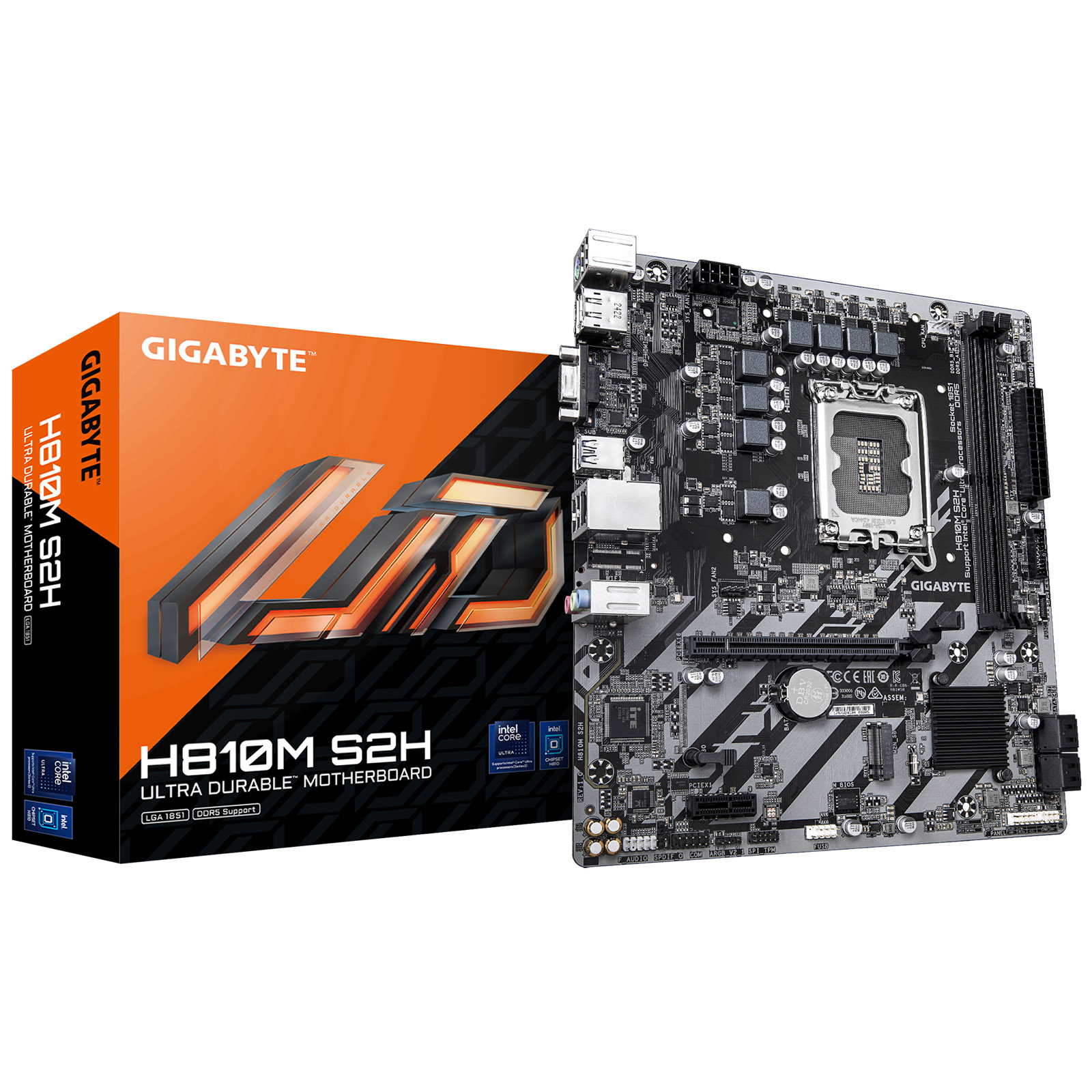 Gigabyte H810M S2H mATX Motherboard for Intel LGA1851 CPUs